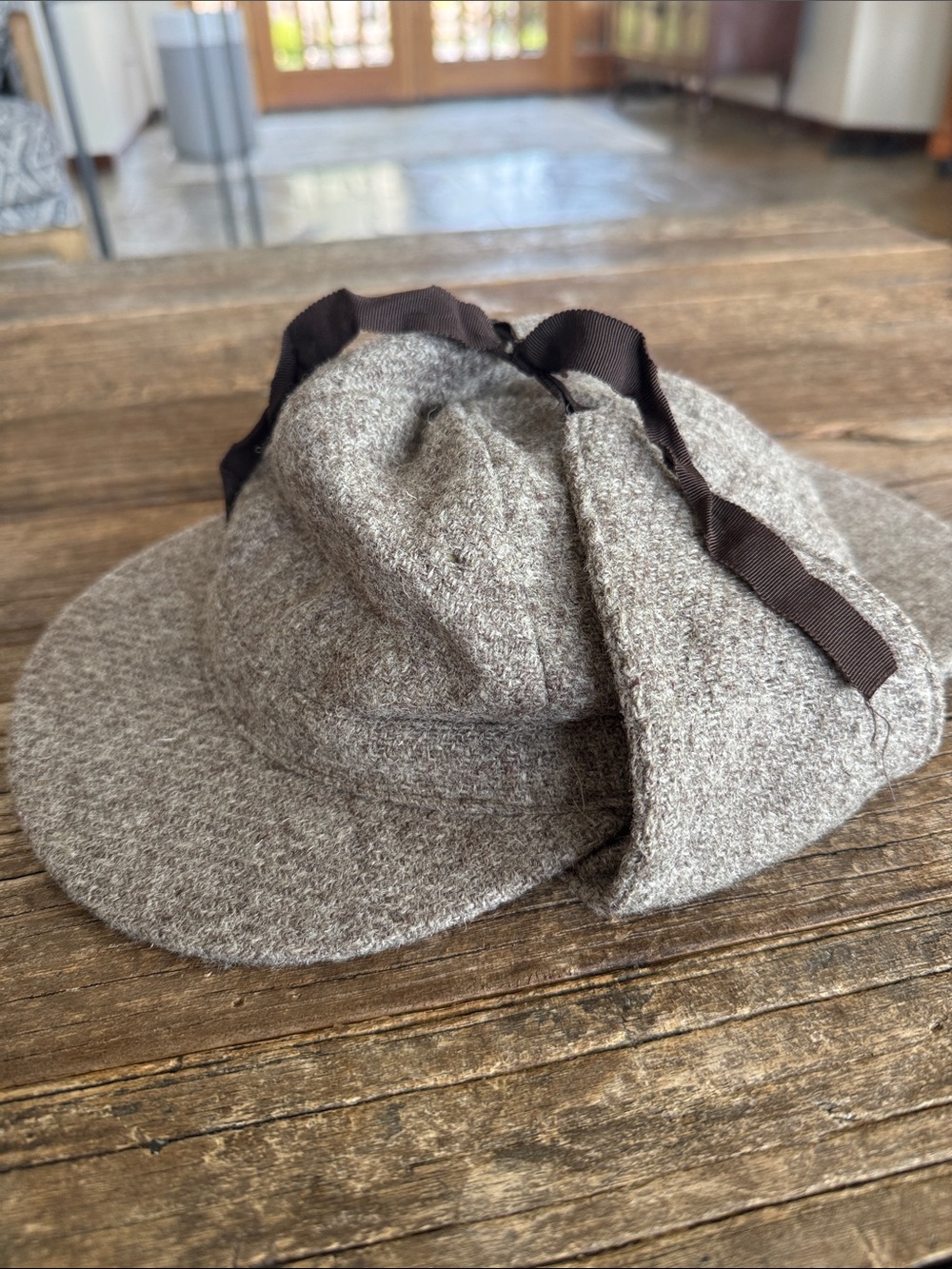 Harris tweed Wool Blend Gray Cap